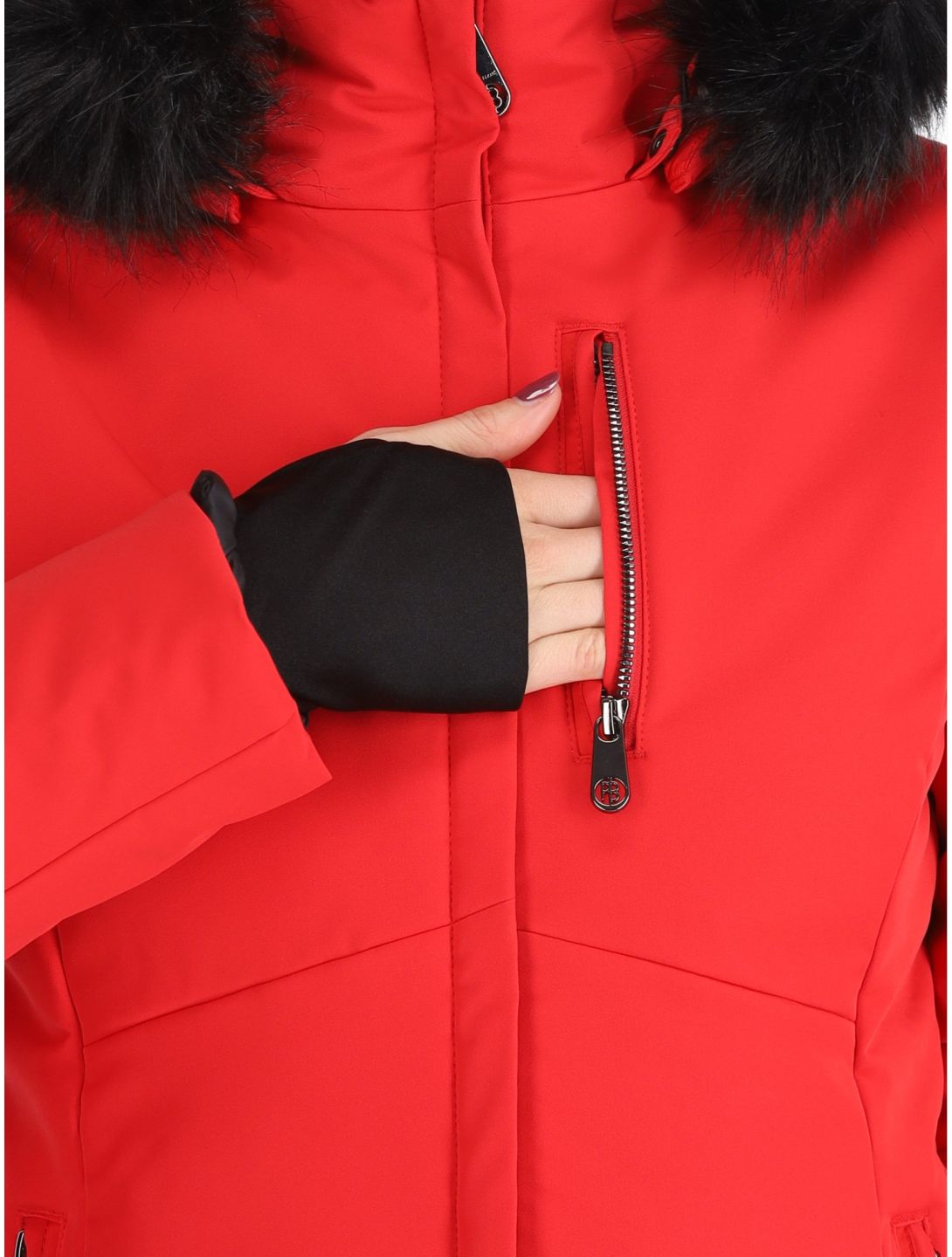 Poivre Blanc, Traditional 24PBH0802/WO veste de ski femmes Scarlet Red rouge 