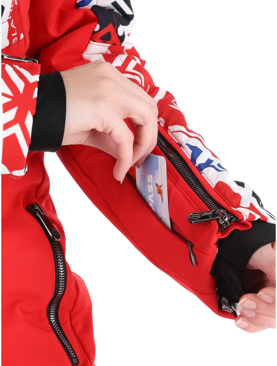 Poivre Blanc, Traditional 24PBH0831/WO/P combinaison de ski femmes Print Scarlet Red rouge 