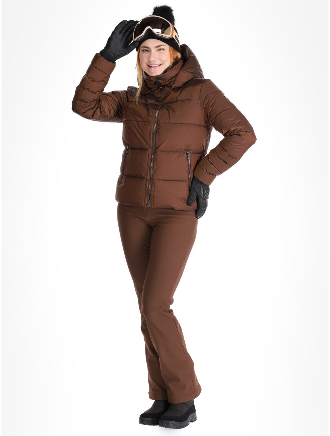 Poivre Blanc, Traditional 24PBH1201/WO veste de ski femmes Choco Brown brun 