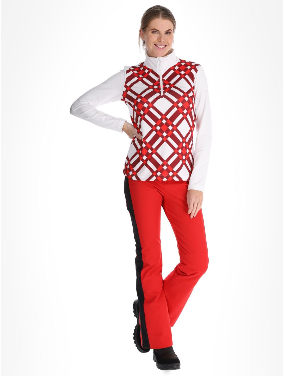 Poivre Blanc, Traditional 24PBH1940/WO/C pull de ski femmes Cross Scarlet Red rouge 