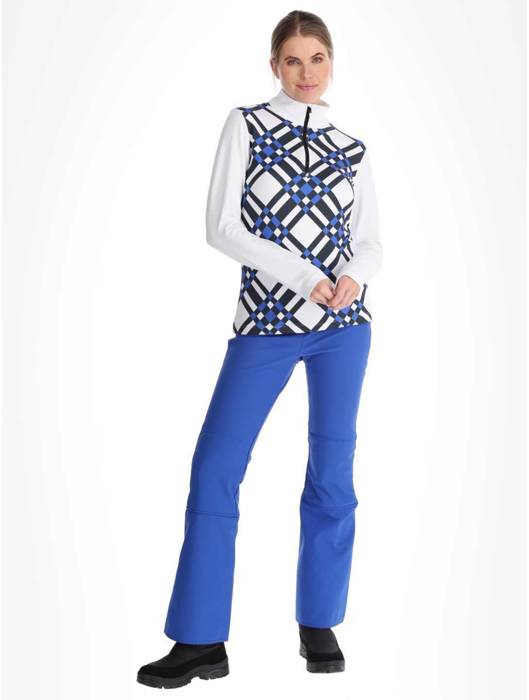 Poivre Blanc, Traditional 24PBH1940/WO/C pull de ski femmes Cross Acid Blue blanc, bleu 