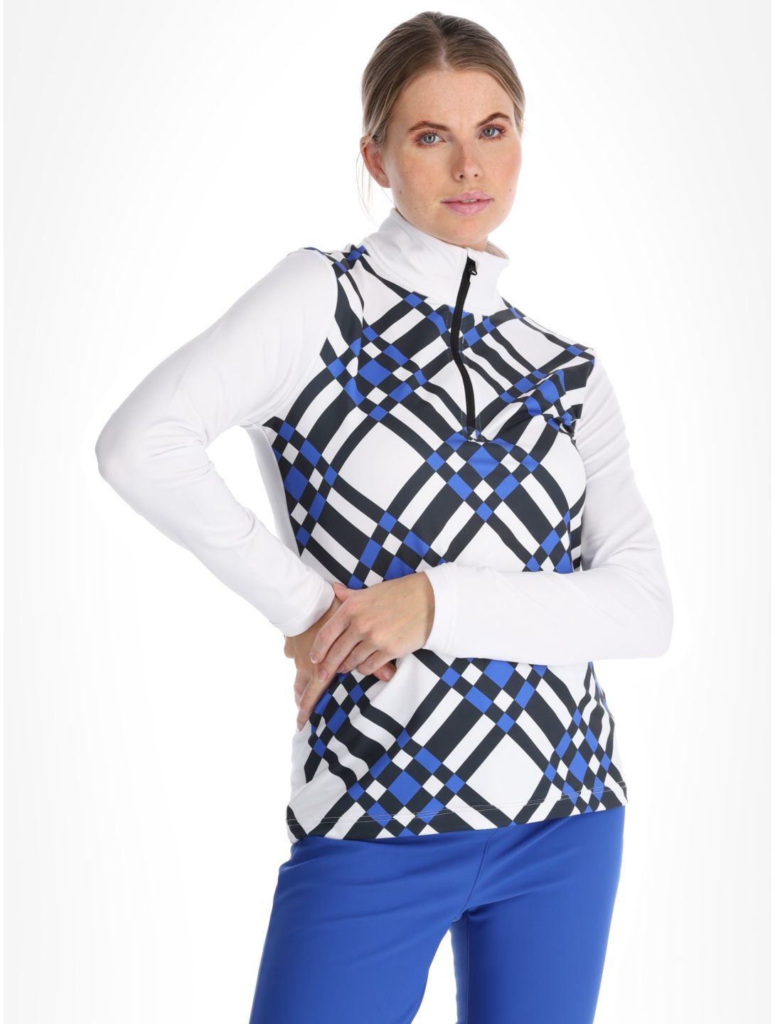 Poivre Blanc, Traditional 24PBH1940/WO/C pull de ski femmes Cross Acid Blue blanc, bleu 