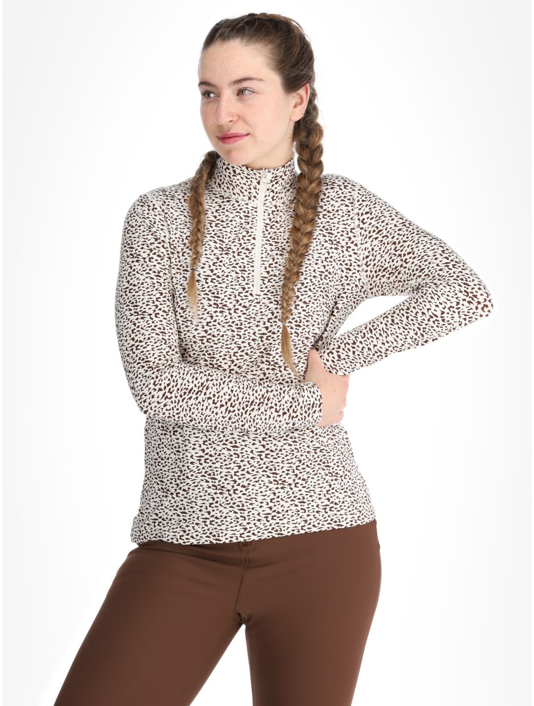 Poivre Blanc, Traditional 24PBH1940/WO/L pull de ski femmes Jaguar Off Brown brun 