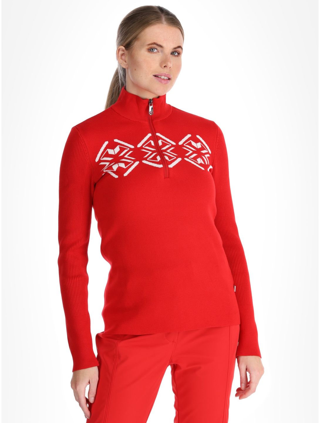 Poivre Blanc, Traditional 24PBH3540/WO pull de ski femmes Scarlet Red rouge 