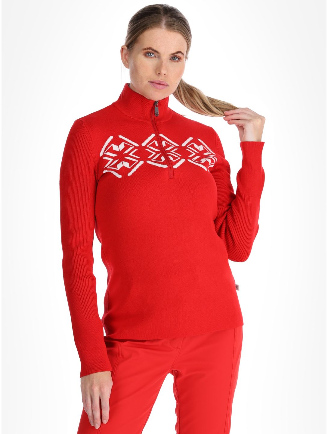 Poivre Blanc, Traditional 24PBH3540/WO pull de ski femmes Scarlet Red rouge 