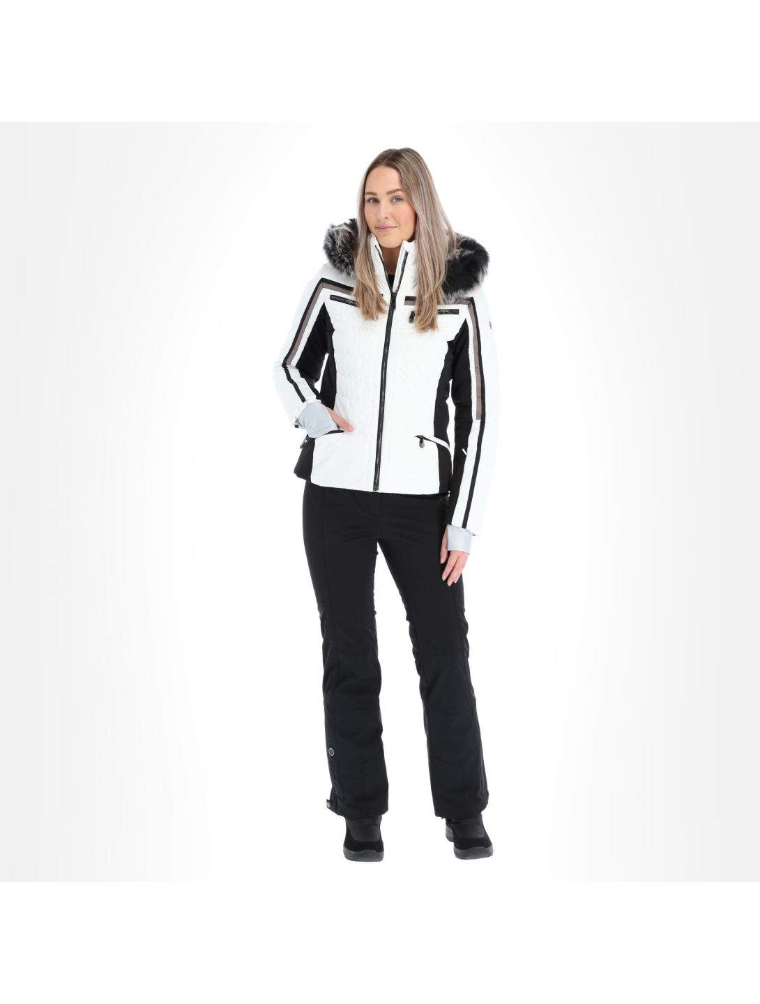 Poivre Blanc, W20-1002-Wo/A veste de ski slim fit femmes multicolour blanc 