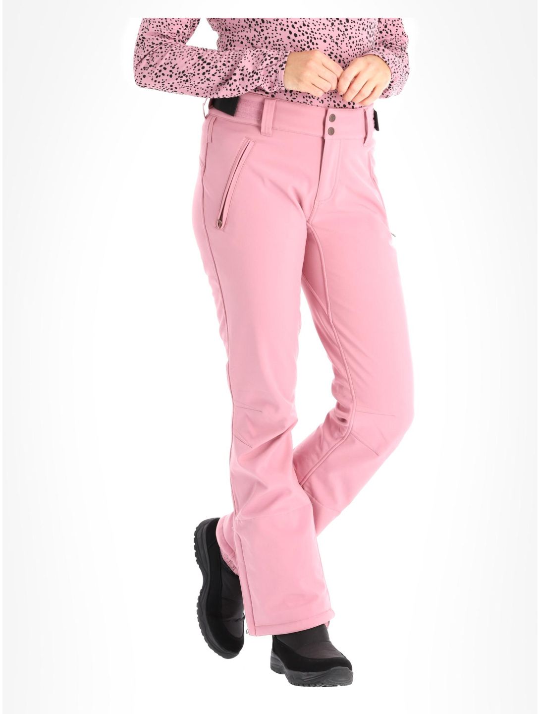 Protest, Lole pantalon de ski en softshell femmes Cameo Pink rose 