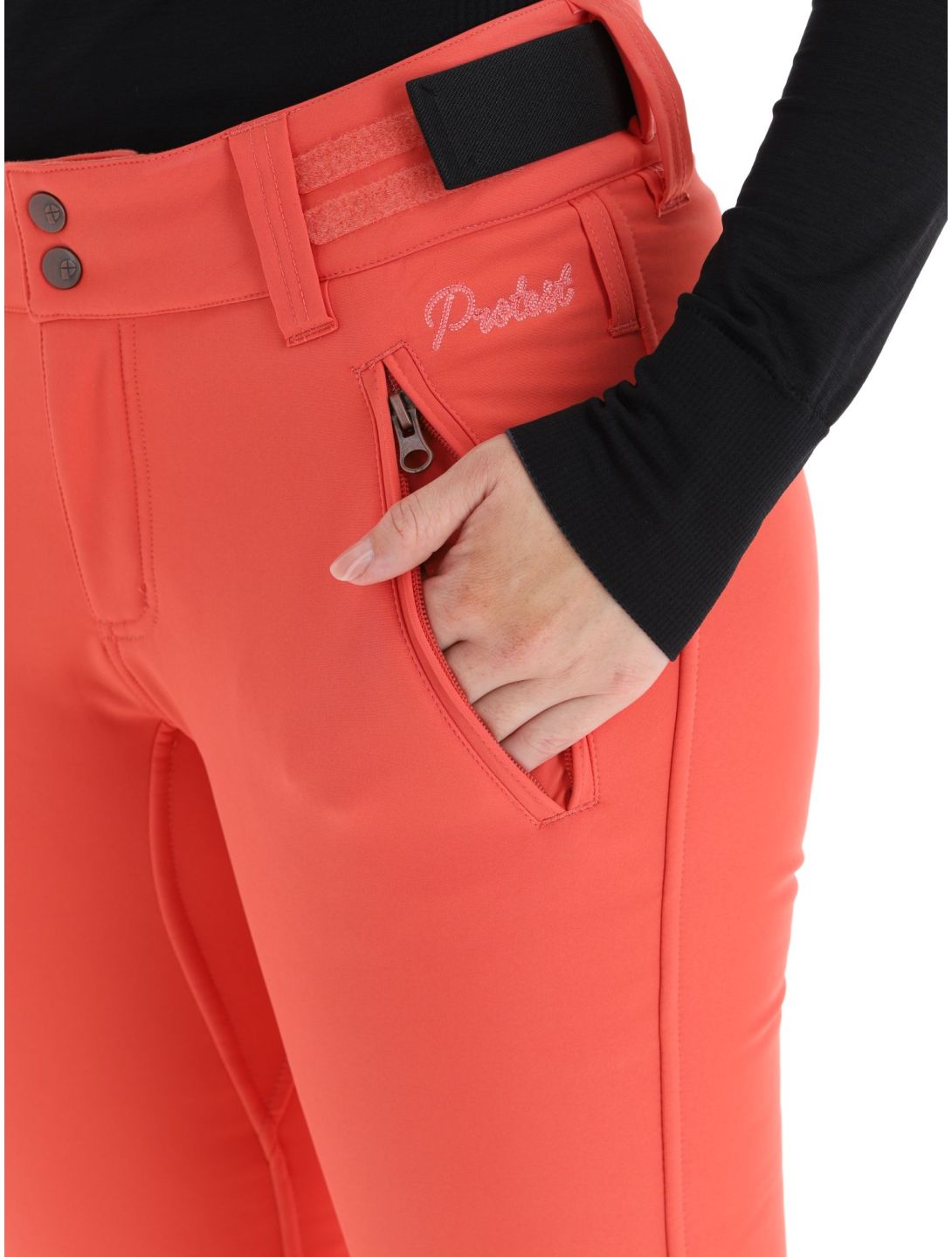 Protest, Lole pantalon de ski en softshell femmes Tosca Red rouge 