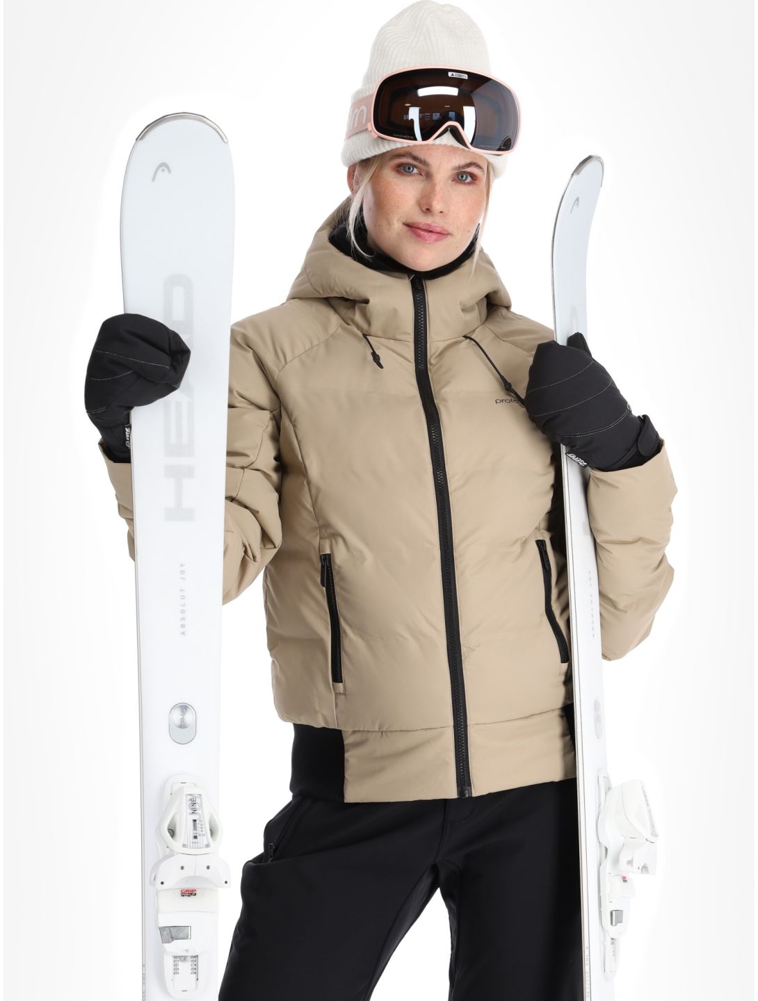 Protest, PRTALYSUMI veste de ski femmes Bamboo Beige beige 