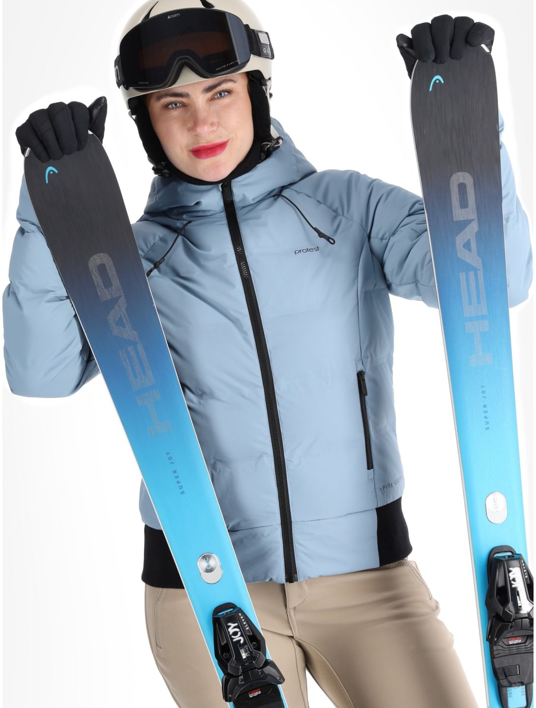 Protest, PRTALYSUMI veste de ski femmes JeanJacket bleu 