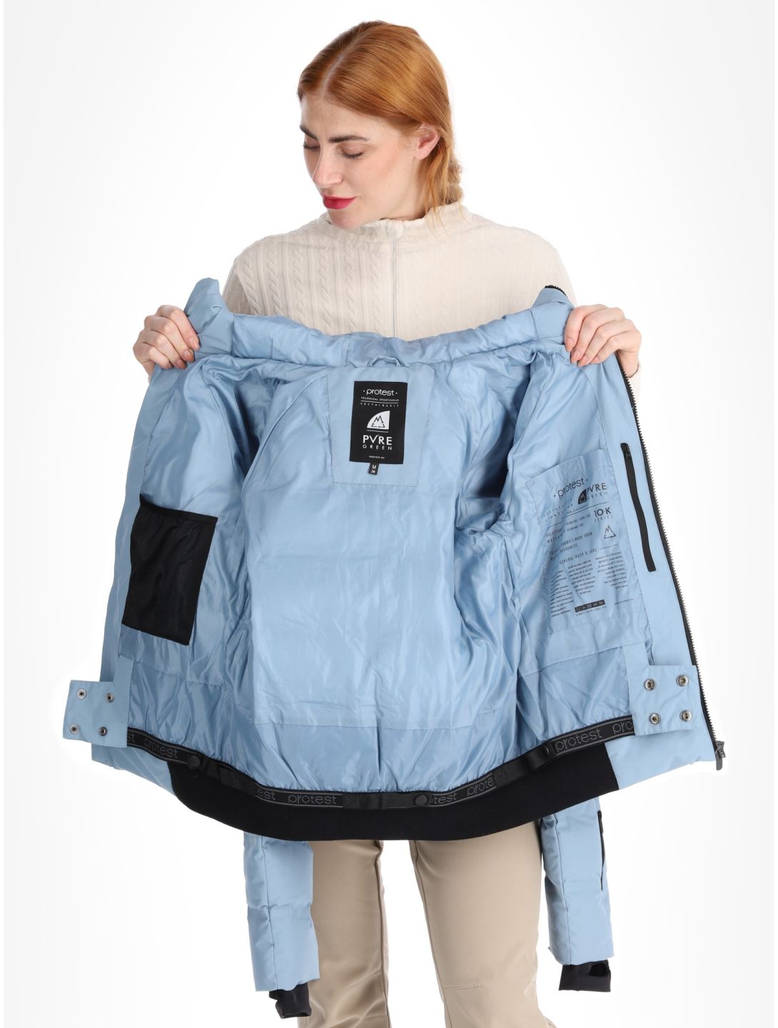 Protest, PRTALYSUMI veste de ski femmes JeanJacket bleu 