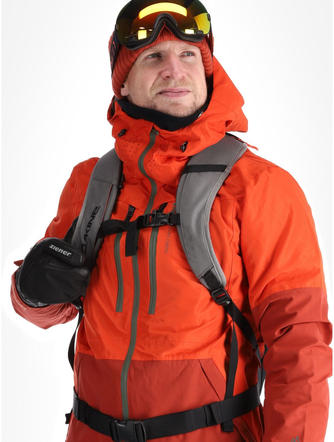 Protest, PRTBAKIE veste de ski hommes Burnt Orange orange, rouge 