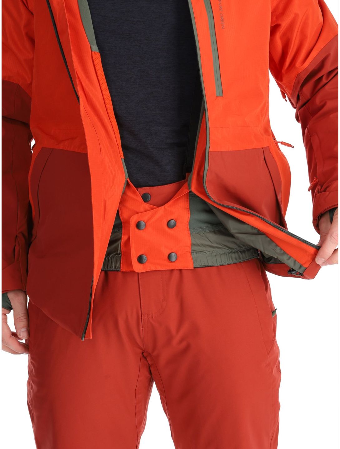 Protest, PRTBAKIE veste de ski hommes Burnt Orange orange, rouge 