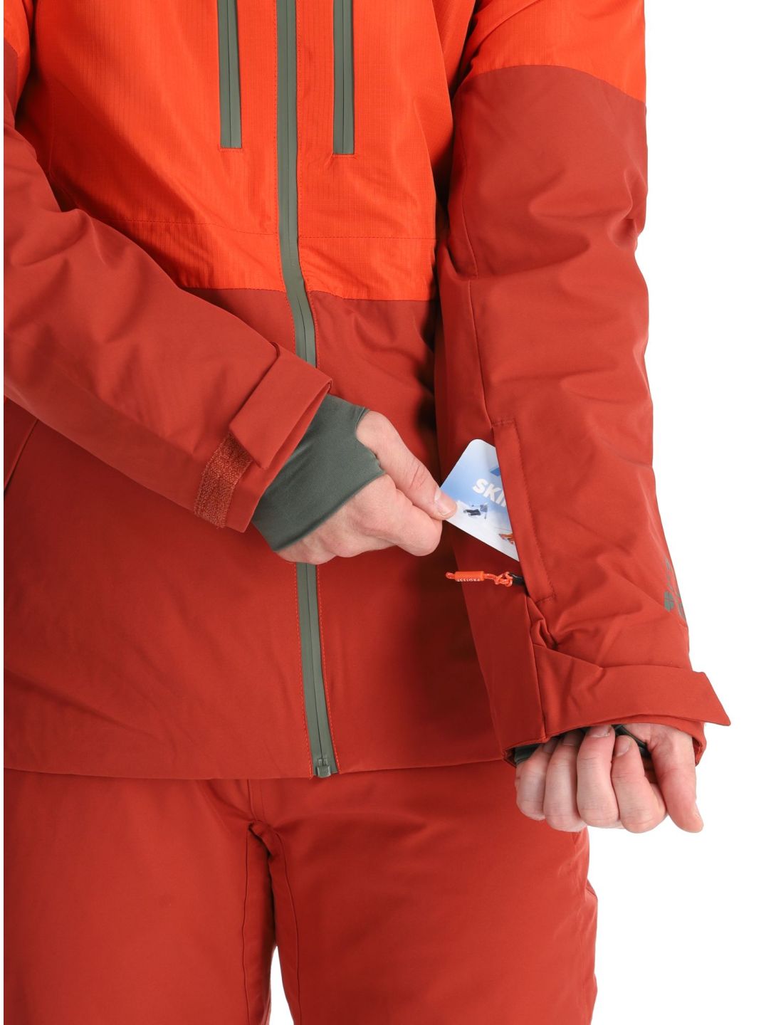 Protest, PRTBAKIE veste de ski hommes Burnt Orange orange, rouge 