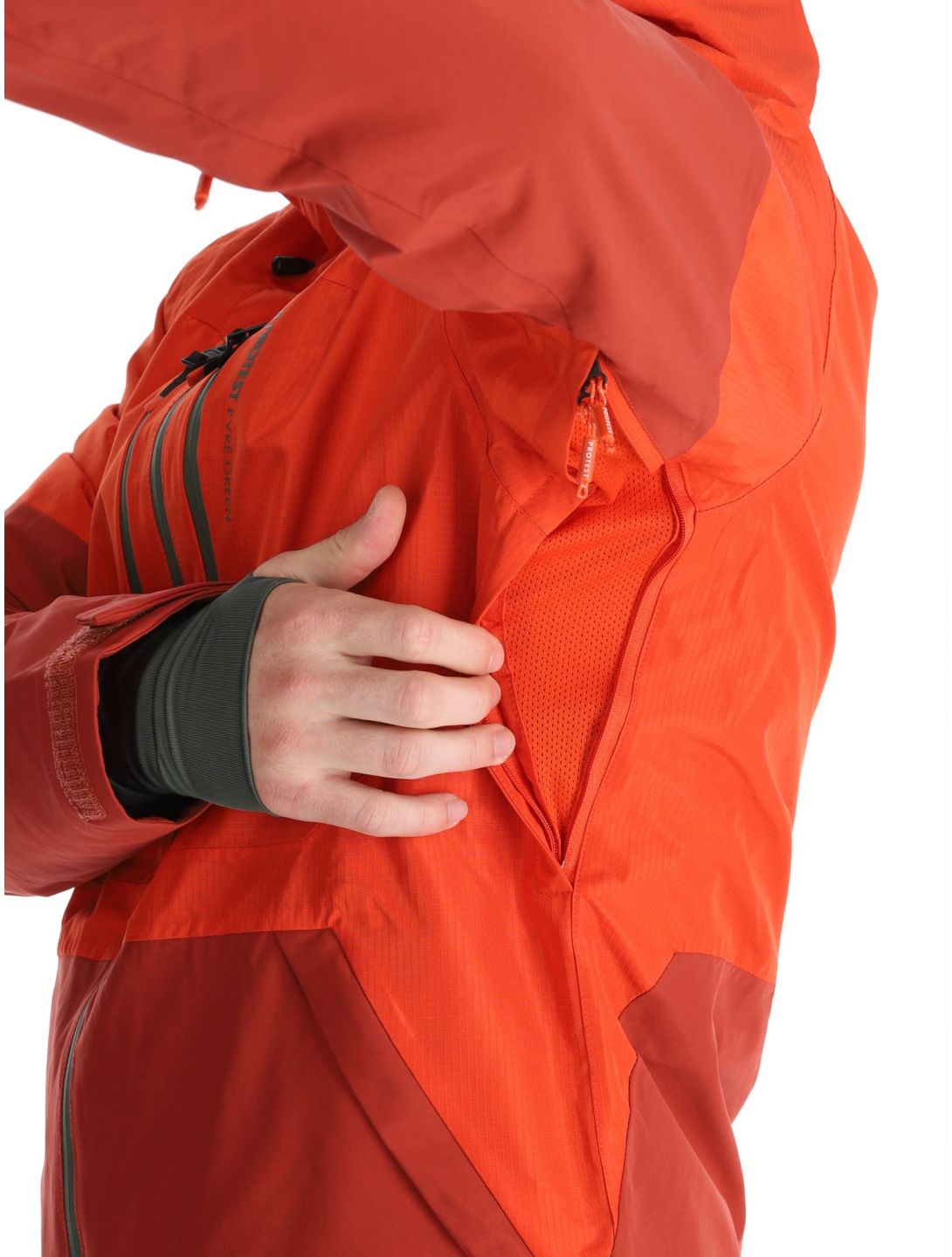 Protest, PRTBAKIE veste de ski hommes Burnt Orange orange, rouge 