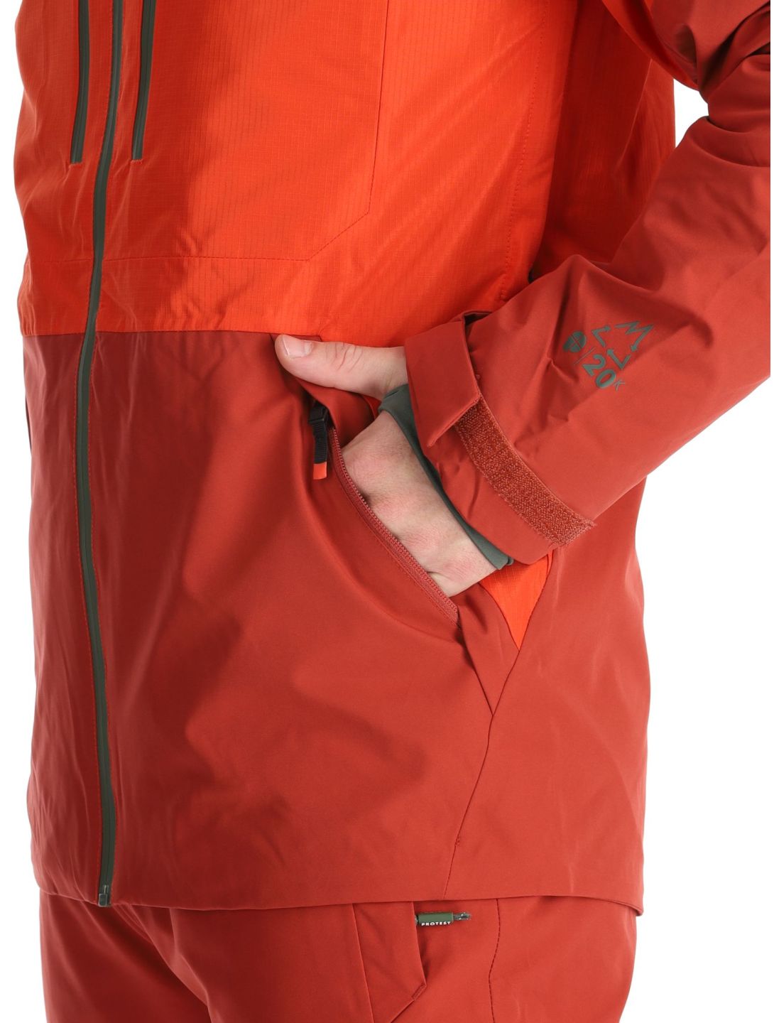 Protest, PRTBAKIE veste de ski hommes Burnt Orange orange, rouge 