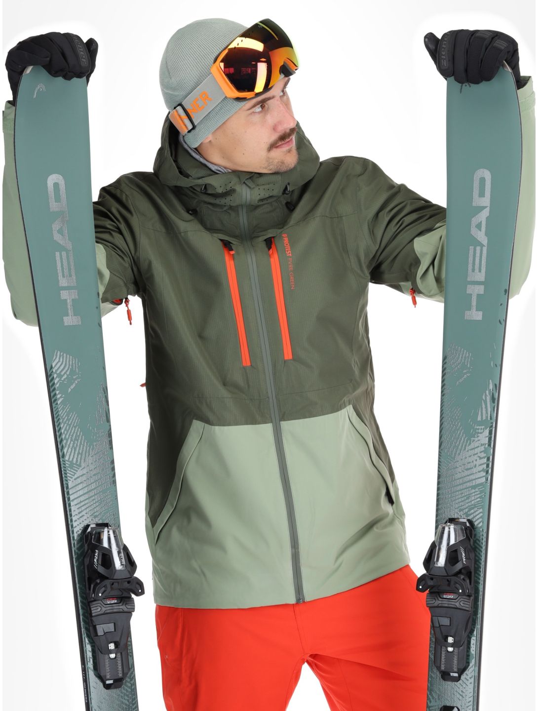 Protest, PRTBAKIE veste de ski hommes Thyme vert 