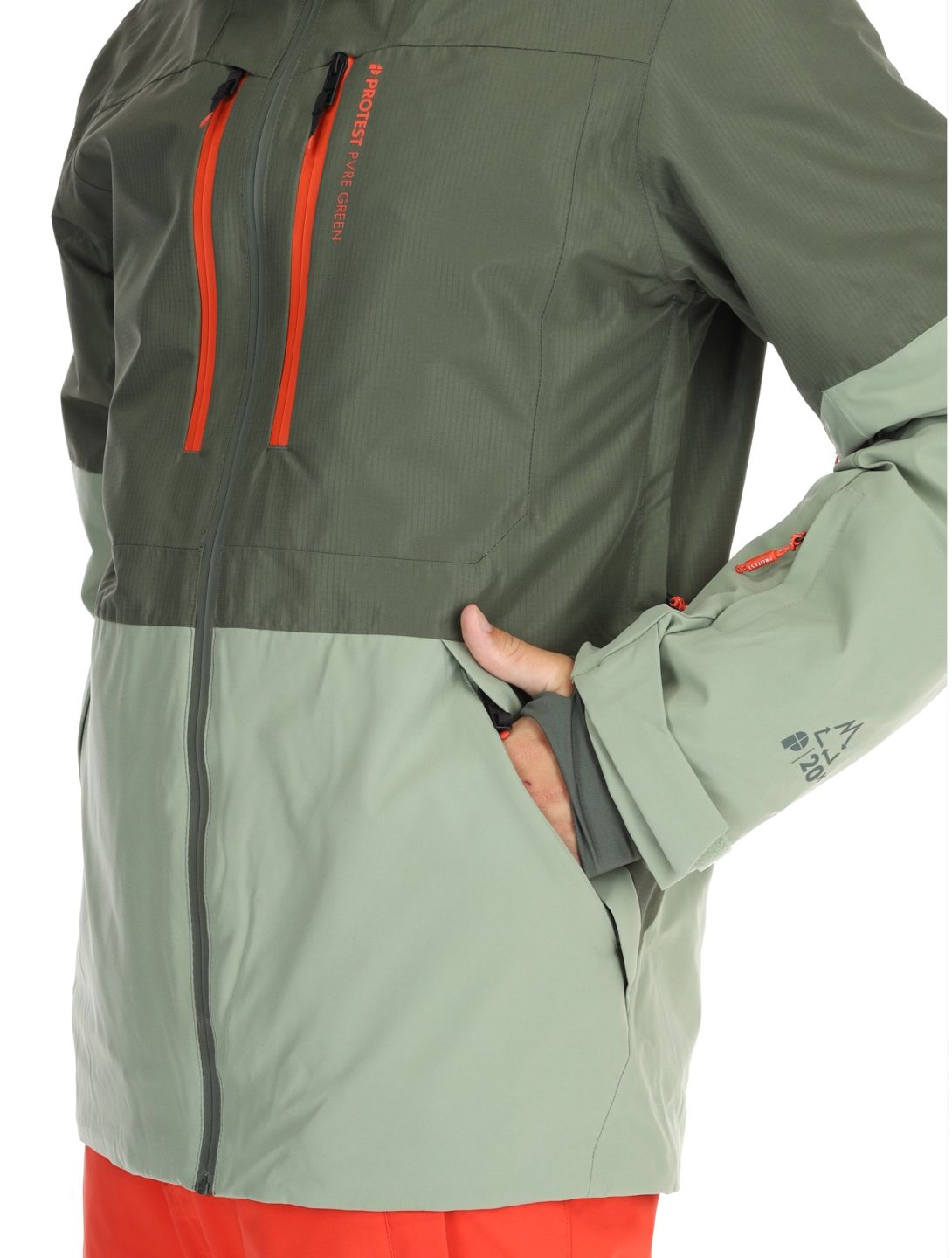 Protest, PRTBAKIE veste de ski hommes Thyme vert 