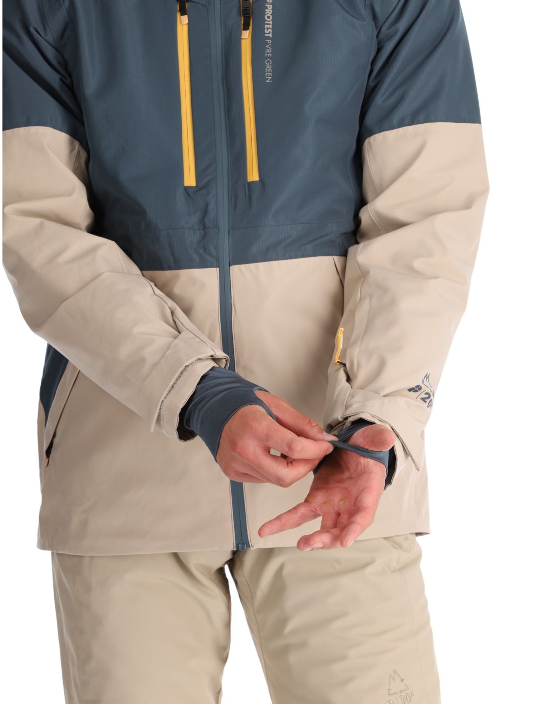 Protest, PRTBAKIE veste de ski hommes Yale Blue beige, bleu 