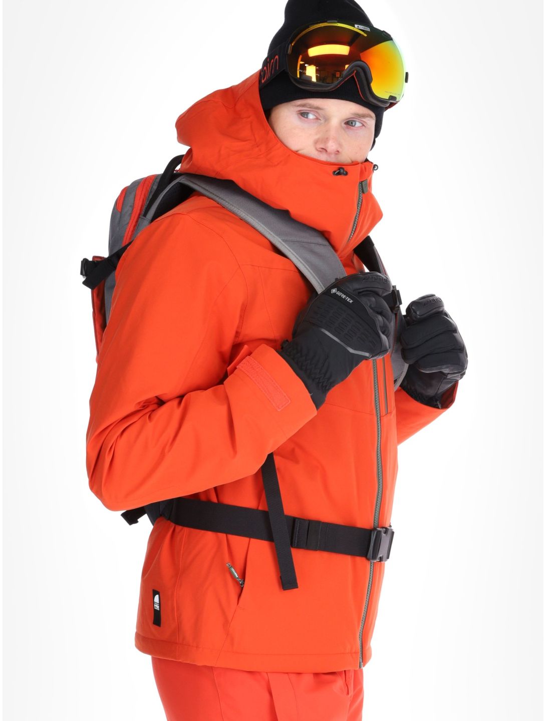 Protest, PRTBARRIC veste de ski hommes Burnt Oran orange 