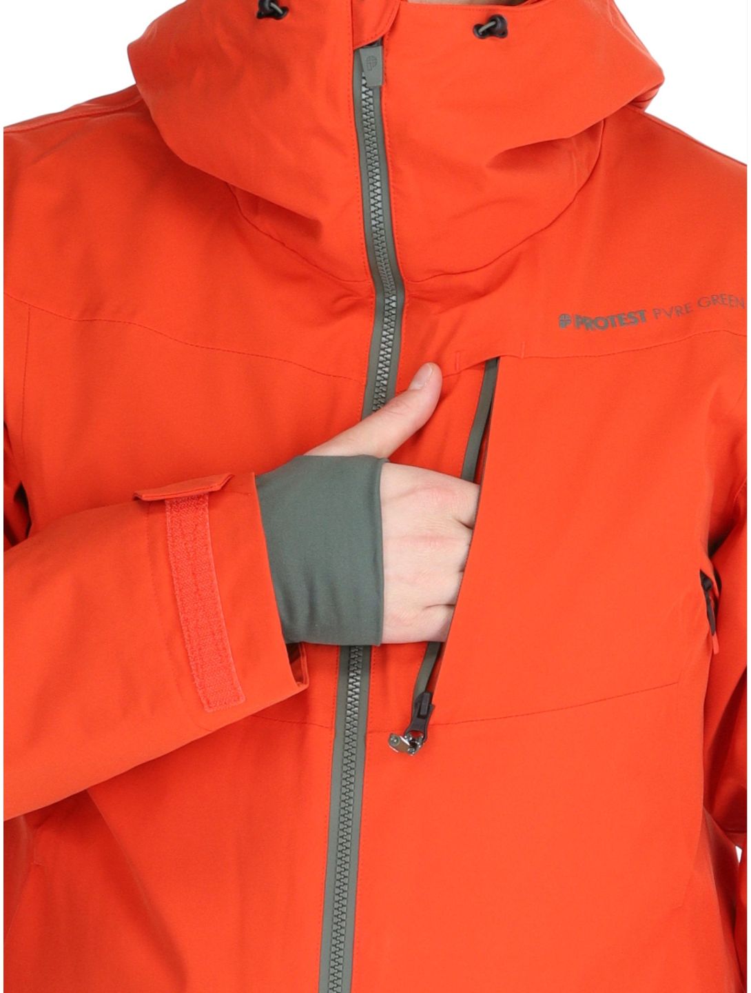 Protest, PRTBARRIC veste de ski hommes Burnt Oran orange 