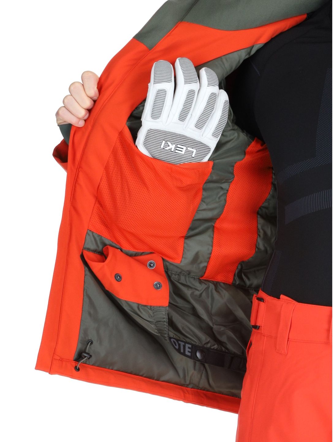 Protest, PRTBARRIC veste de ski hommes Burnt Oran orange 