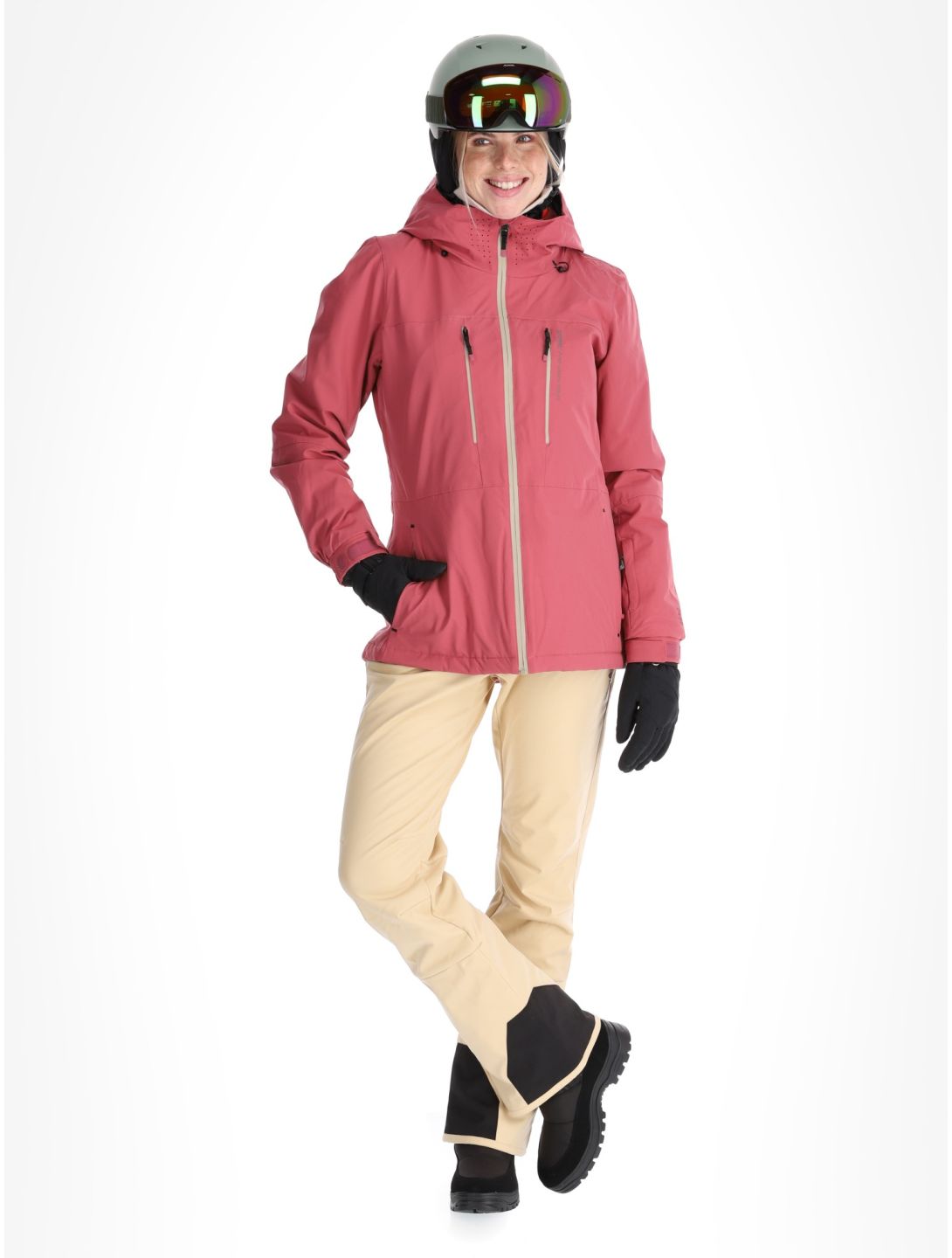 Protest, PRTBEVERLY veste de ski femmes Rose Dust rose 