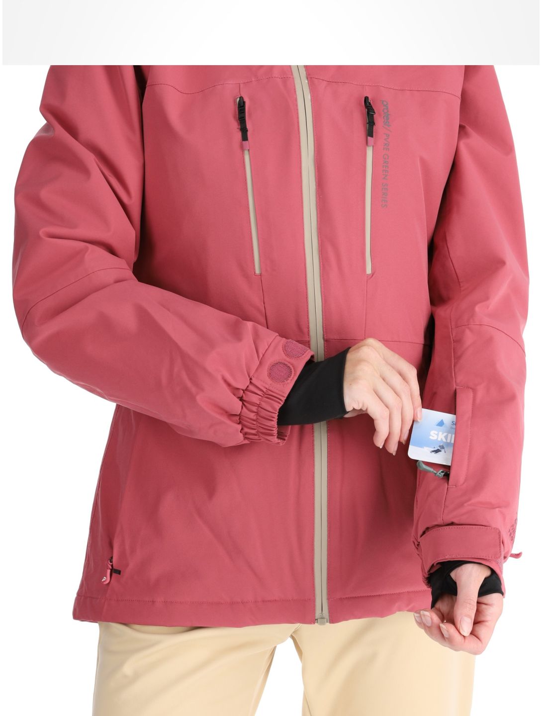 Protest, PRTBEVERLY veste de ski femmes Rose Dust rose 