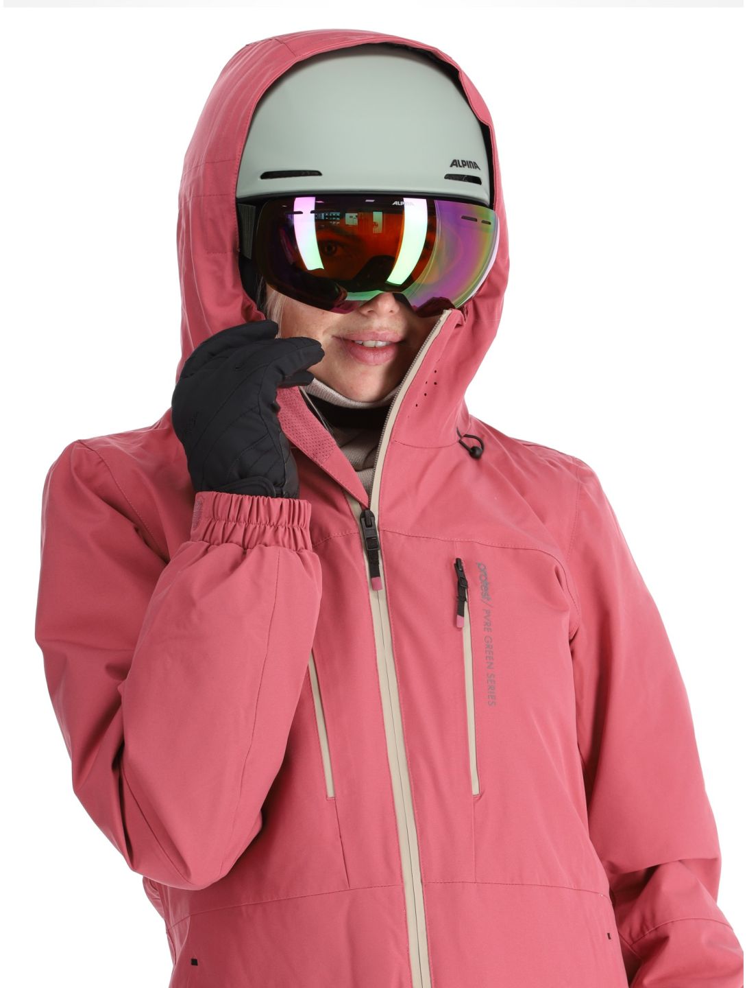 Protest, PRTBEVERLY veste de ski femmes Rose Dust rose 