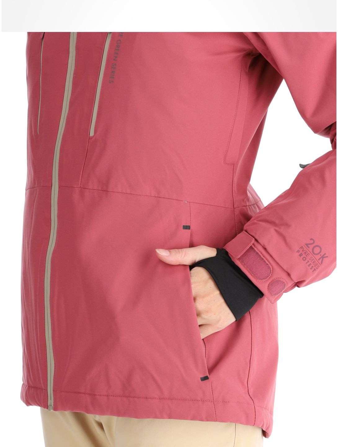 Protest, PRTBEVERLY veste de ski femmes Rose Dust rose 