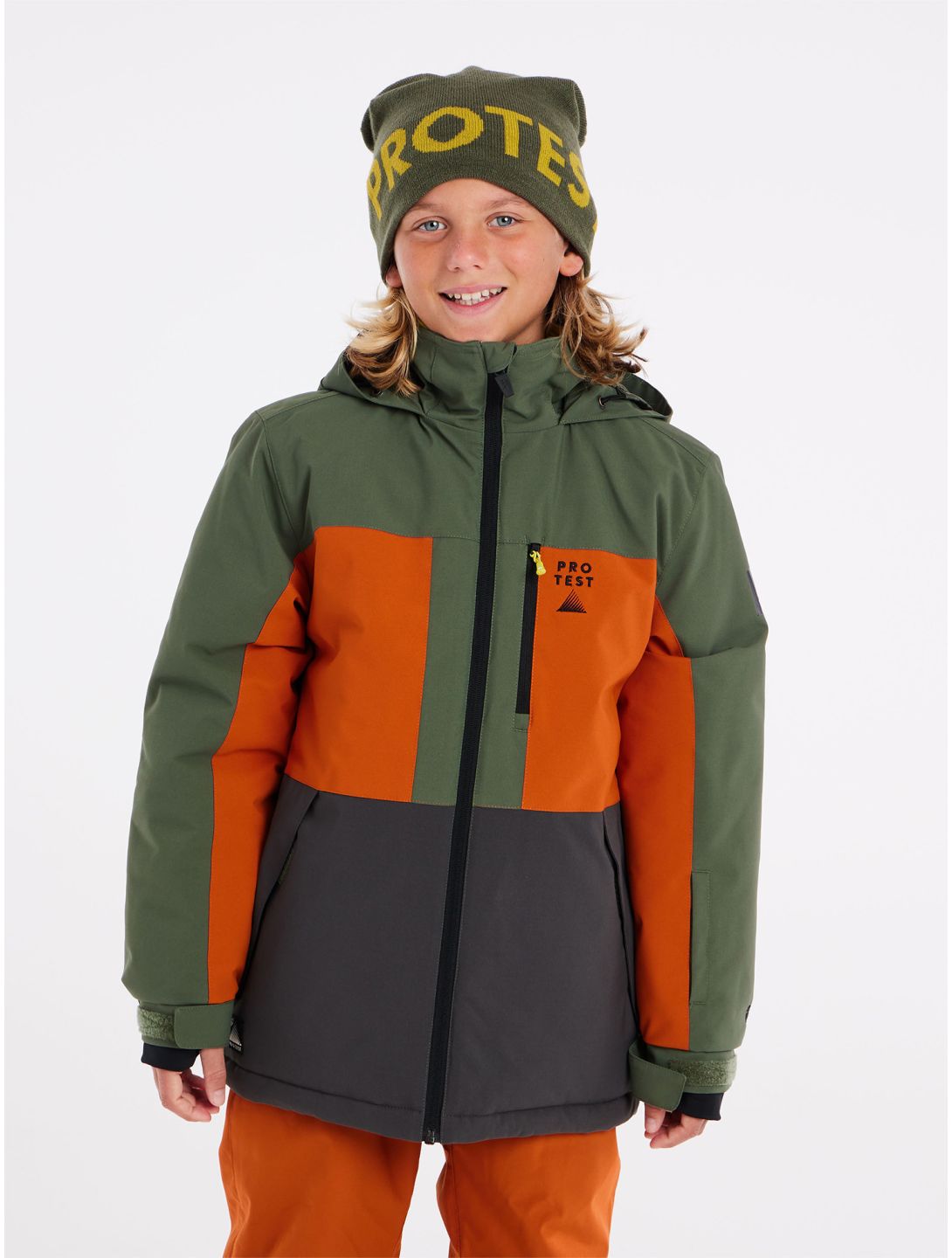 Protest, Prtbuzzerd Jr veste de ski enfants Thyme vert 