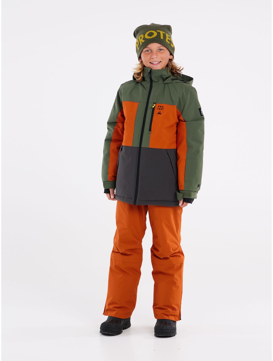 Protest, Prtbuzzerd Jr veste de ski enfants Thyme vert 