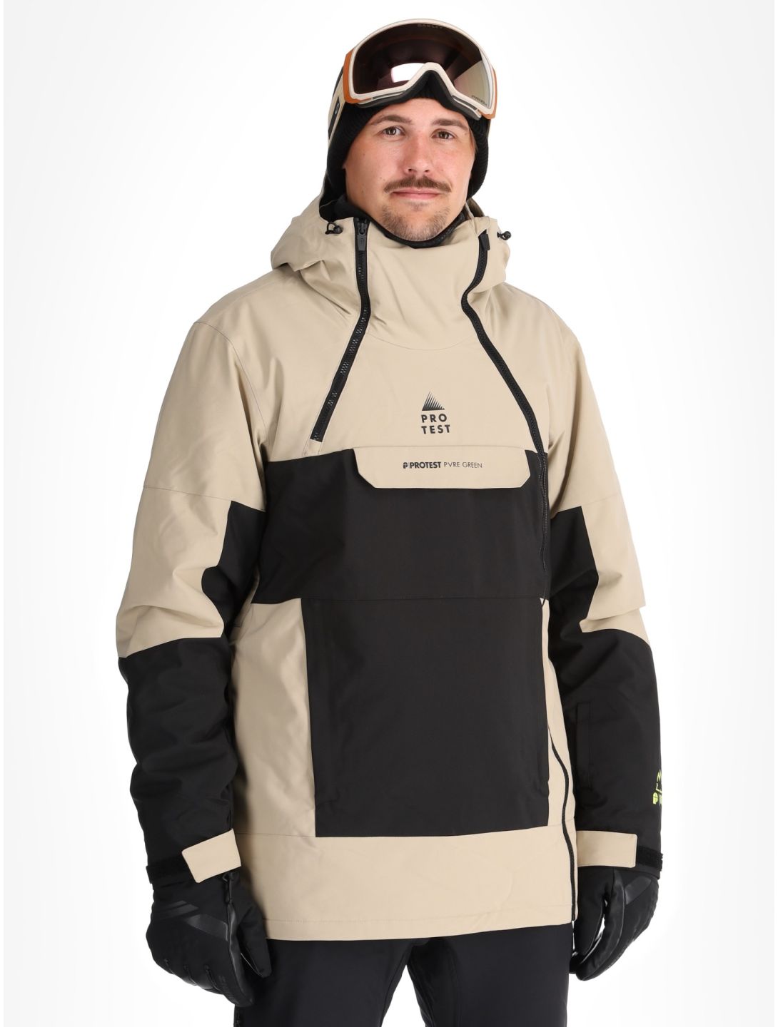 Protest, PRTDAZZLE veste de ski hommes Bamboo Beige beige, noir 