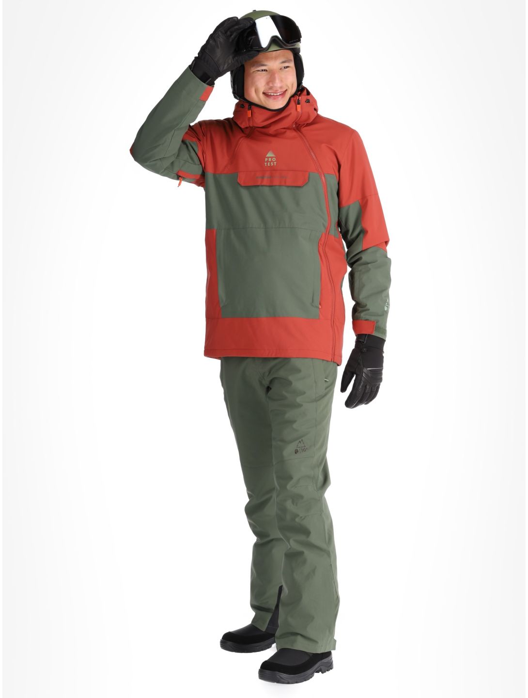 Protest, PRTDAZZLE veste de ski hommes Barn Red rouge, vert 