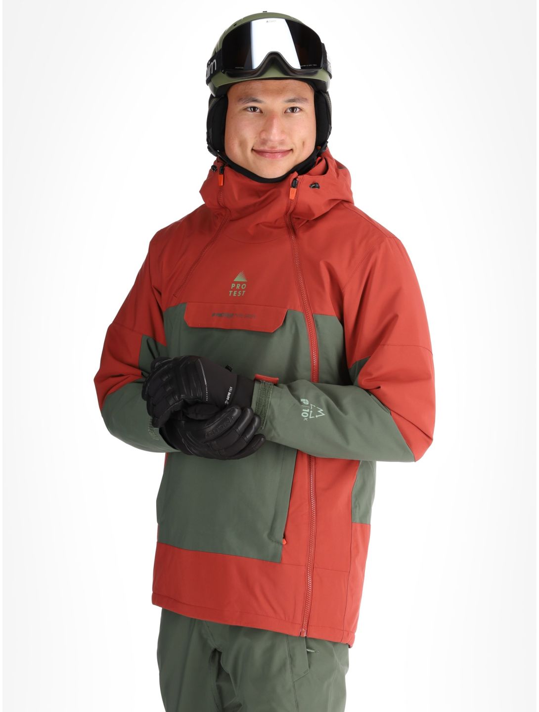 Protest, PRTDAZZLE veste de ski hommes Barn Red rouge, vert 