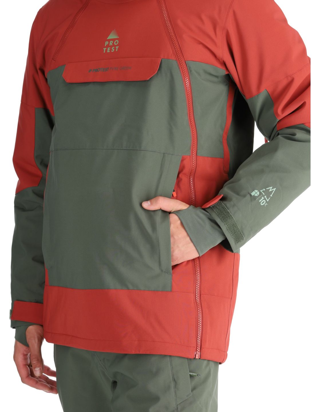 Protest, PRTDAZZLE veste de ski hommes Barn Red rouge, vert 