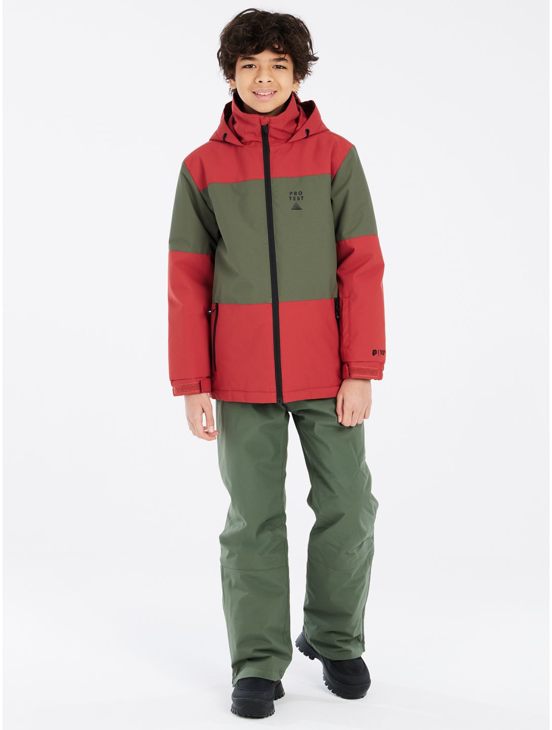 Protest, PRTDECKS JR veste de ski enfants Barn Red rouge, vert 