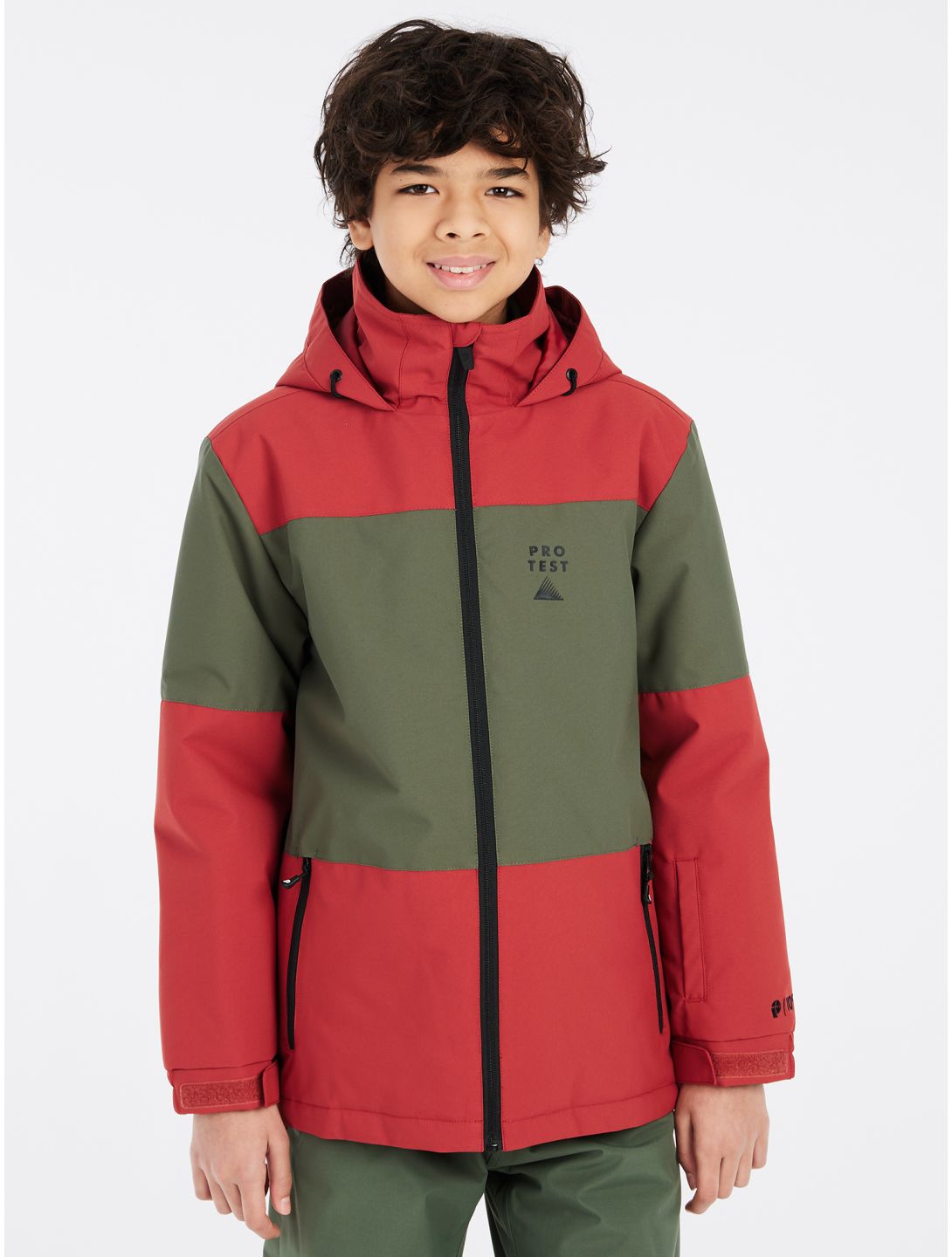 Protest, PRTDECKS JR veste de ski enfants Barn Red rouge, vert 