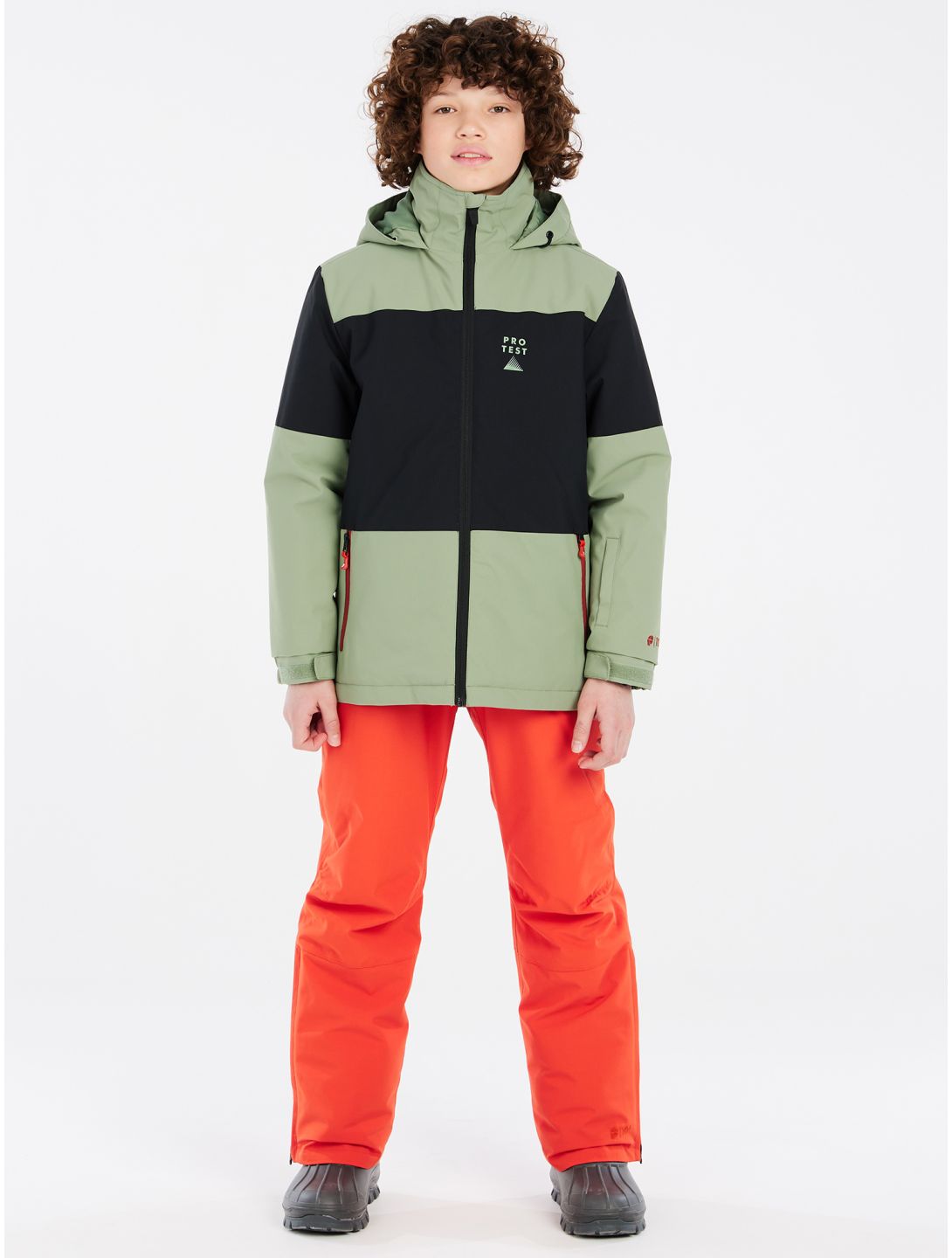 Protest, PRTDECKS JR veste de ski enfants Marl Green noir, vert 