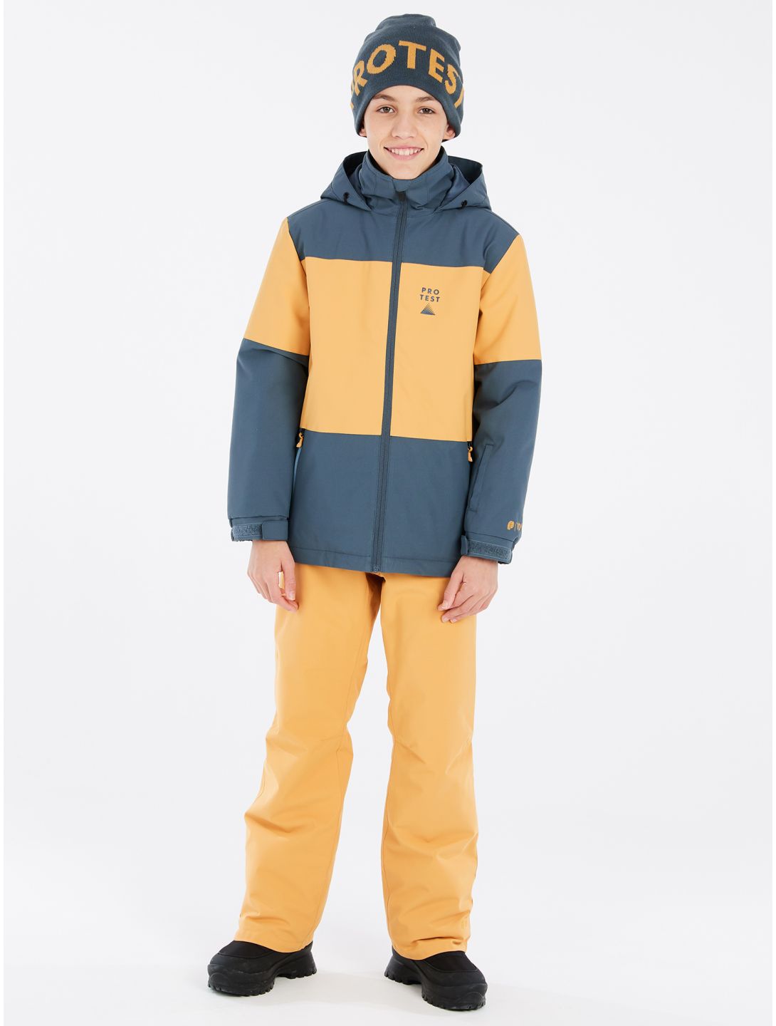 Protest, PRTDECKS JR veste de ski enfants Yale Blue bleu, jaune 