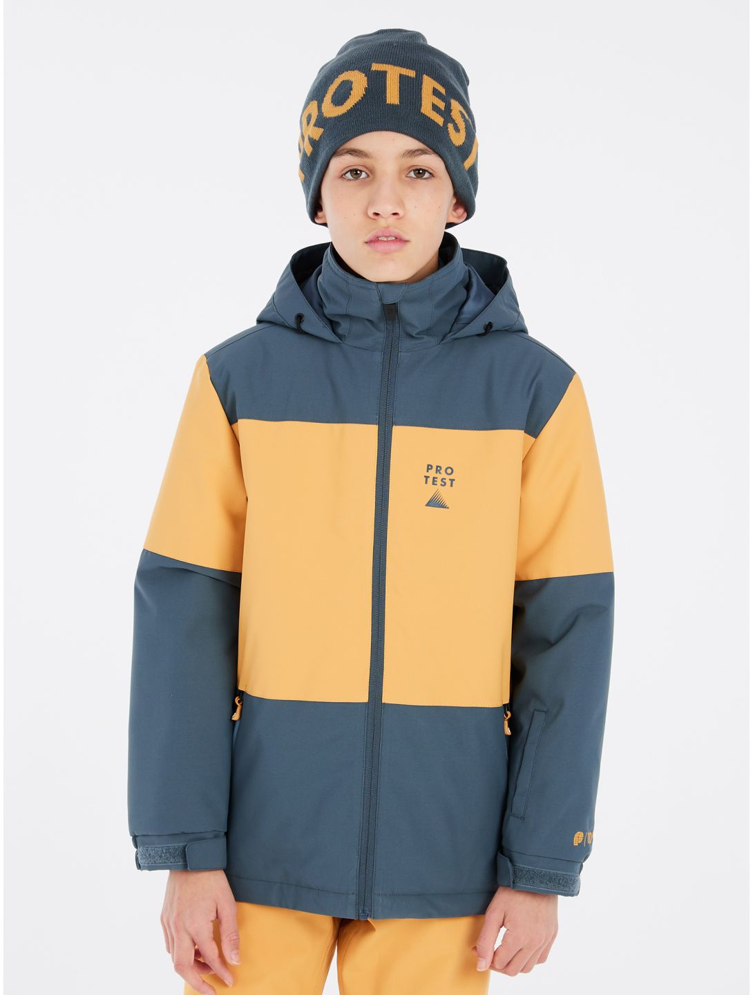 Protest, PRTDECKS JR veste de ski enfants Yale Blue bleu, jaune 