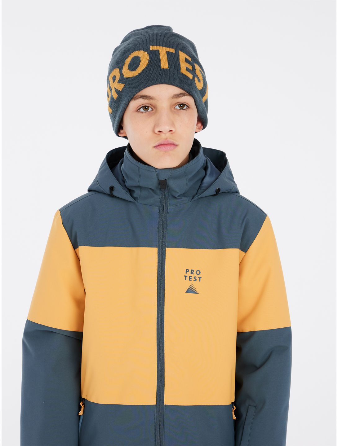 Protest, PRTDECKS JR veste de ski enfants Yale Blue bleu, jaune 