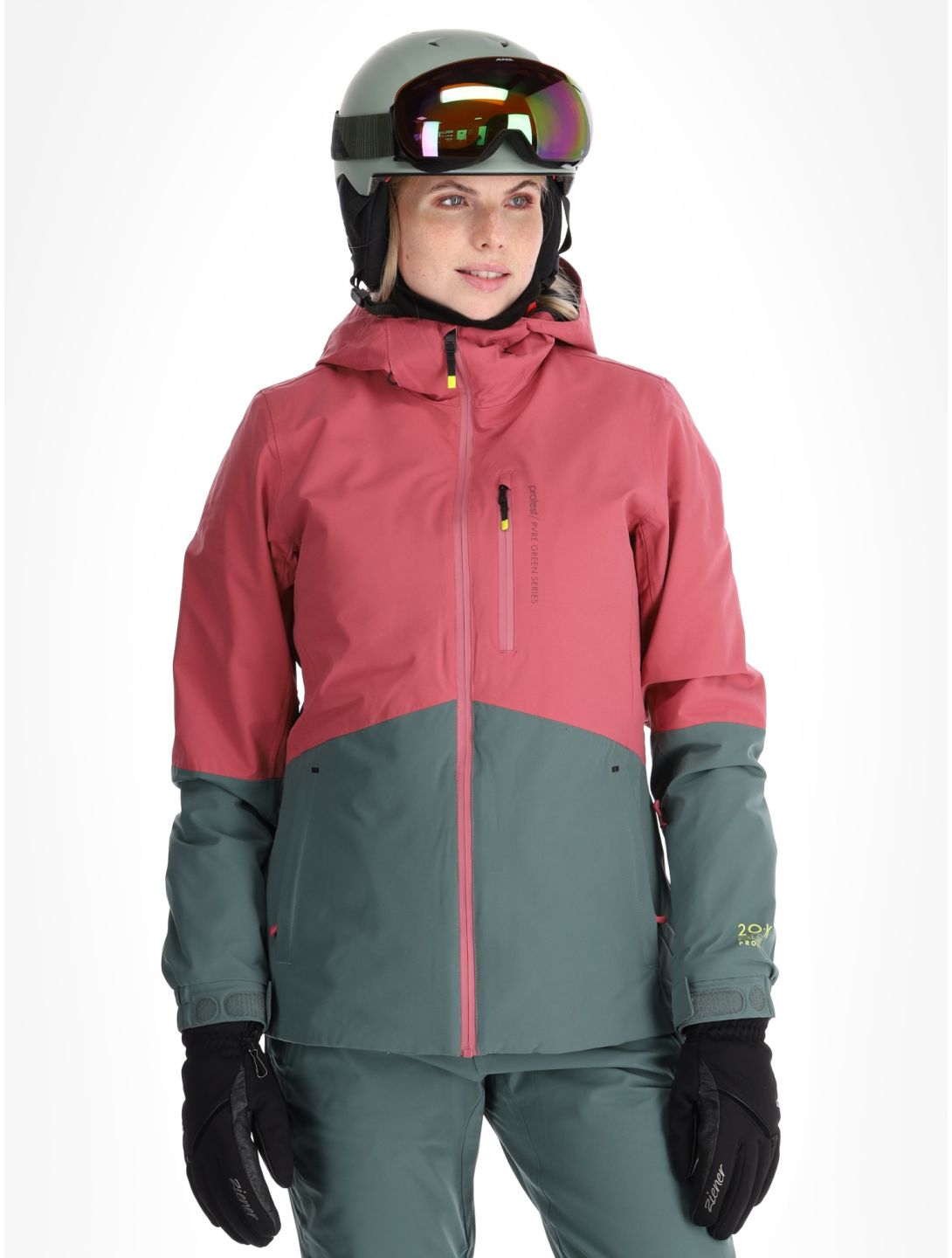 Protest, PRTDISK veste de ski femmes Rose Dust rose, vert 