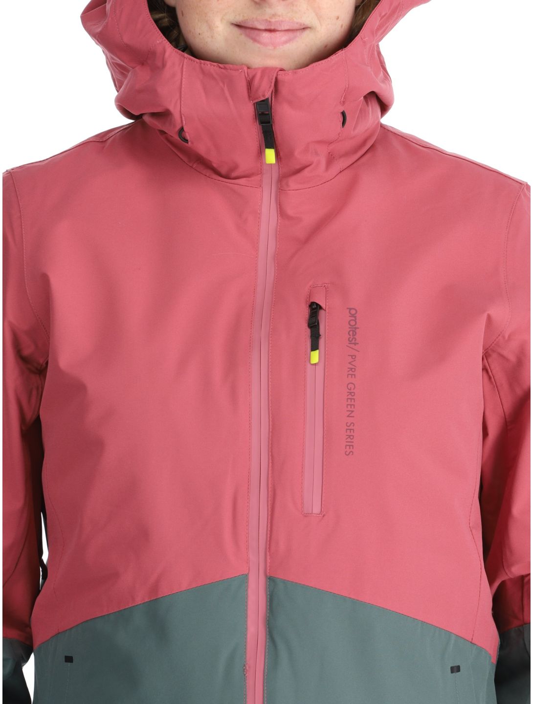 Protest, PRTDISK veste de ski femmes Rose Dust rose, vert 