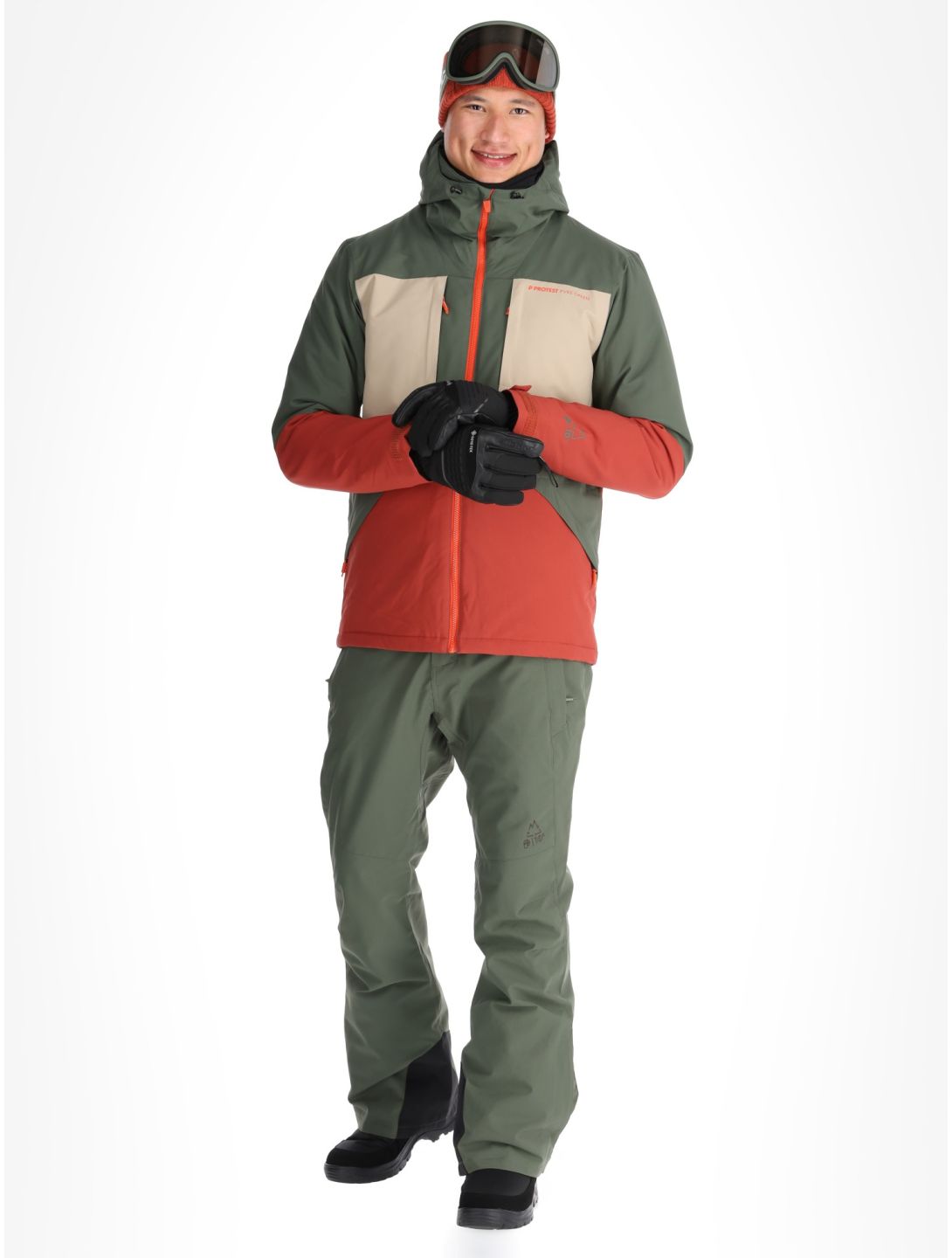 Protest, PRTENSTONE veste de ski hommes Barn Red rouge, vert 