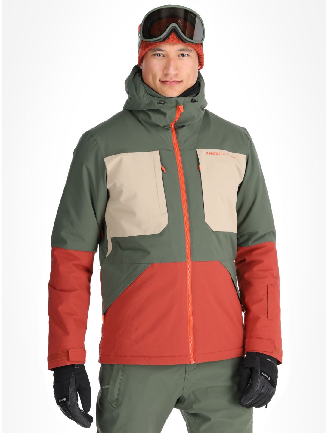 Protest, PRTENSTONE veste de ski hommes Barn Red rouge, vert 