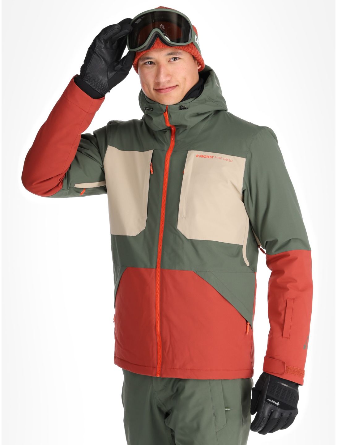 Protest, PRTENSTONE veste de ski hommes Barn Red rouge, vert 