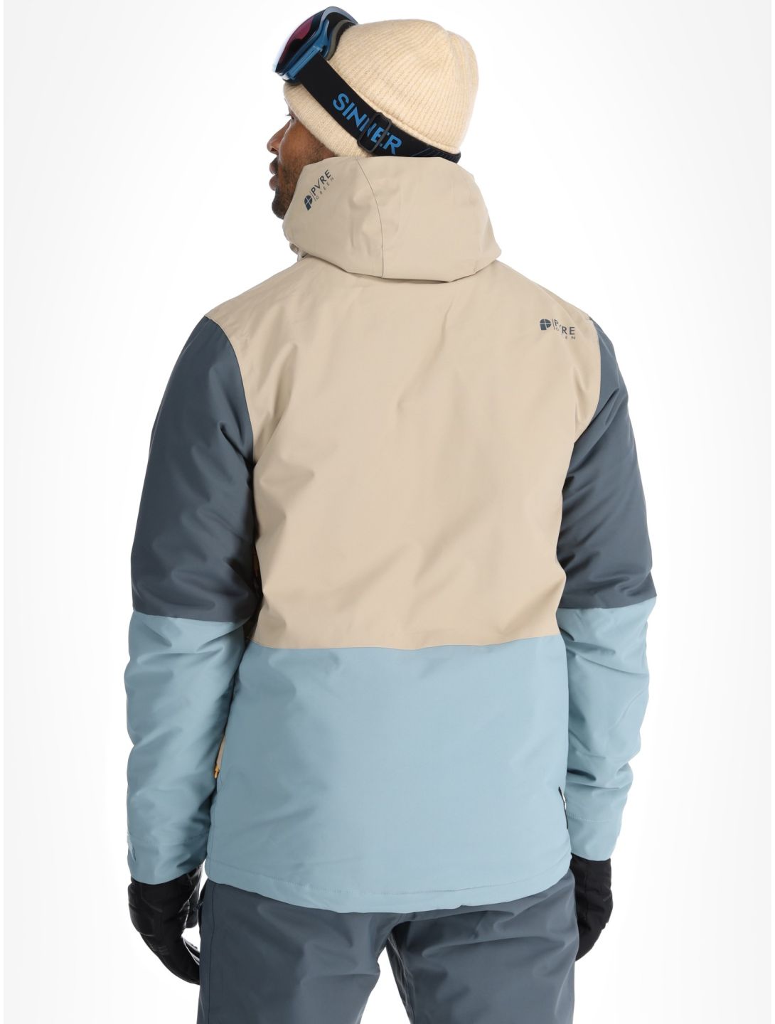 Protest, PRTENSTONE veste de ski hommes Steel Blue beige, bleu 