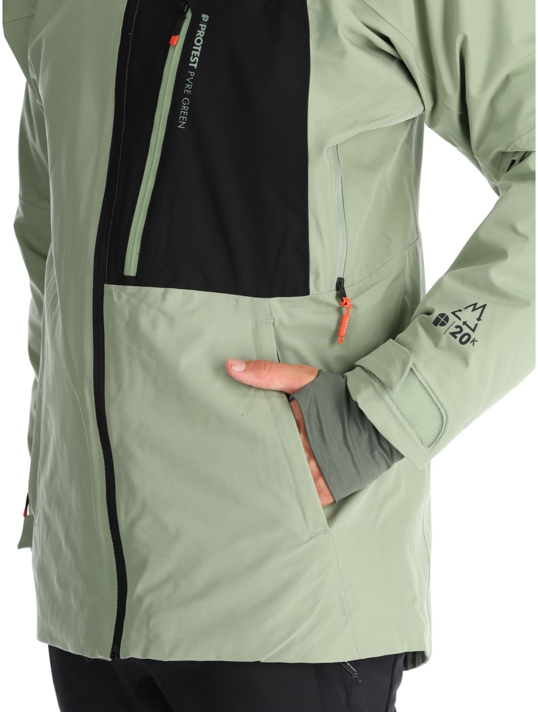 Protest, PRTFOUND veste de ski hommes Marl Green vert 