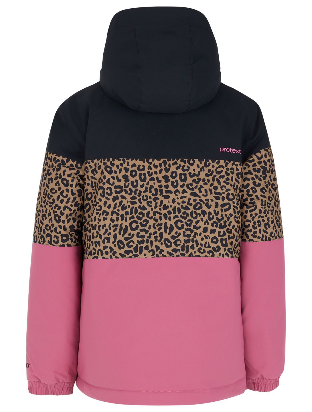 Protest, PRTFUGEE JR veste de ski enfants Rose Dust noir, rose 